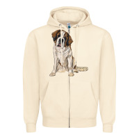 Sandshell saint bernard Zipper Hoodie - RanaPortraitStore