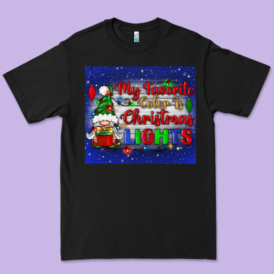 My Favorite Color Is Christmas Lights Premium Tee Designed By Bundleandbundleshop