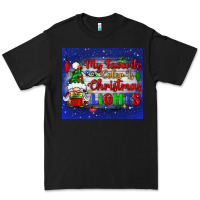 Black my favorite color is Christmas lights Premium Tee - BundleAndBundleShop