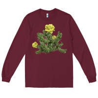 Burgundy whipple cholla cactus Long Sleeve Tee - LillyAllenDesigns