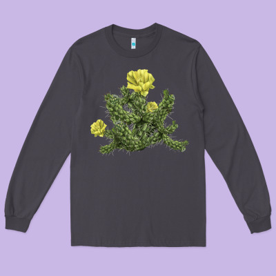 Whipple Cholla Cactus Long Sleeve Tee Designed By Lillyallendesigns