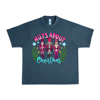 Midnight Navy Nuts About Christmas Urban Heavy Tee - CowhideDigitalArt