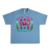 Pebble Blue Nuts About Christmas Urban Heavy Tee - CowhideDigitalArt