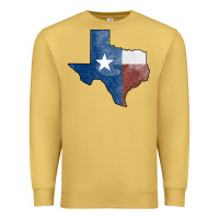 Antique Gold Texas Watercolor Map Premium Sweatshirt - Jasminsmagicworld