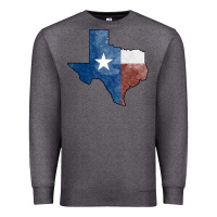 Charcoal Heather Texas Watercolor Map Premium Sweatshirt - Jasminsmagicworld