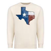 Sandshell Texas Watercolor Map Premium Sweatshirt - Jasminsmagicworld