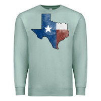 Seafoam Texas Watercolor Map Premium Sweatshirt - Jasminsmagicworld