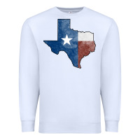 White Texas Watercolor Map Premium Sweatshirt - Jasminsmagicworld