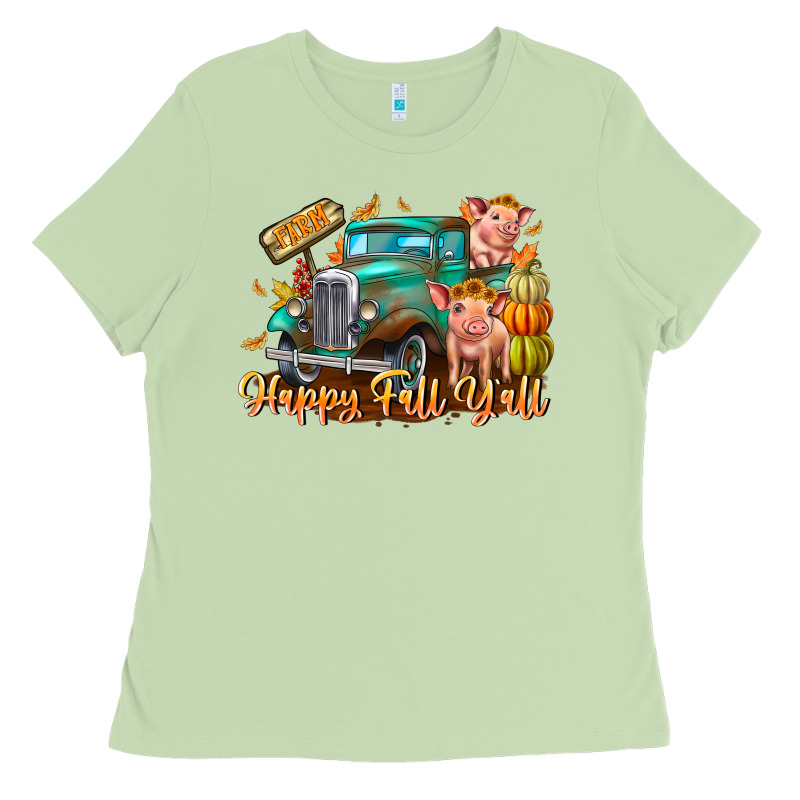 Farm Happy Fall Y'all Ladies Tee by CowhideDigitalArt | Teevron