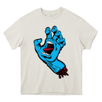 Cream santacruz screaming hand Heavy Core Tee - artisFamous