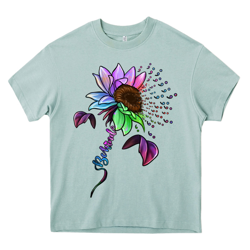 Be Kind Autism Semicolon Heavy Core Tee by Jasminsmagicworld | Teevron