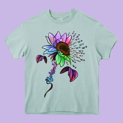 Be Kind Autism Semicolon Heavy Core Tee Designed By Jasminsmagicworld