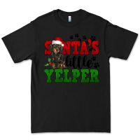 Black Santa's Little Yelper Premium Tee - FaDigitalArtStudio