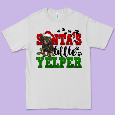 Santa's Little Yelper Premium Tee Designed By Fadigitalartstudio
