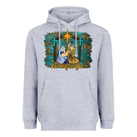 Heather Grey oh holy night western Heavyweight Hoodie - RanaPortraitStore