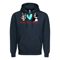 Navy Peace Love Aussie Zipper Hoodie - Jasminsmagicworld