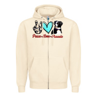 Sandshell Peace Love Aussie Zipper Hoodie - Jasminsmagicworld