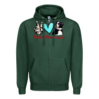 Sports Green Peace Love Aussie Zipper Hoodie - Jasminsmagicworld