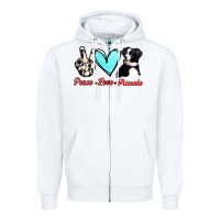 White Peace Love Aussie Zipper Hoodie - Jasminsmagicworld