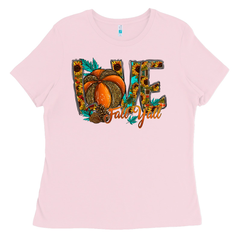 Love Fall Y'all Ladies Tee by CowhideDigitalArt | Teevron