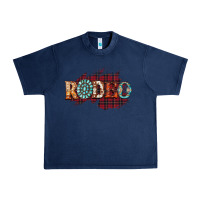 Navy Rodeo Christmas Urban Heavy Tee - CowhideDigitalArt
