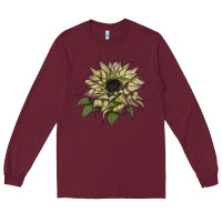 Burgundy sun   fill purple sunflower Long Sleeve Tee - LillyAllenDesigns