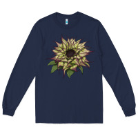 Navy sun   fill purple sunflower Long Sleeve Tee - LillyAllenDesigns