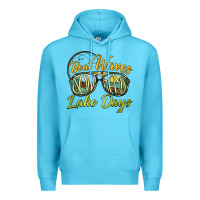 Ocean Blue boat waves sun rays lake days Premium Hoodie - BarkalooDesign
