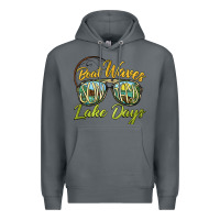 Rock boat waves sun rays lake days Premium Hoodie - BarkalooDesign