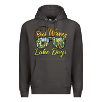 Smoke boat waves sun rays lake days Premium Hoodie - BarkalooDesign