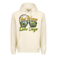Tofu boat waves sun rays lake days Premium Hoodie - BarkalooDesign