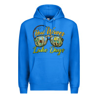True Royal boat waves sun rays lake days Premium Hoodie - BarkalooDesign