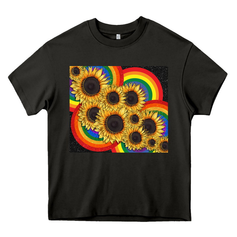 Pride Sunflower Tumbler Heavy Core Tee by FaDigitalArtStudio | Teevron