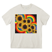 Cream Pride sunflower tumbler Heavy Core Tee - FaDigitalArtStudio