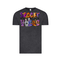 Vintage Black Spooky Vibes Vintage Tee - CowhideDigitalArt