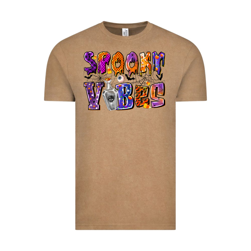 Spooky Vibes Vintage Tee by CowhideDigitalArt | Teevron