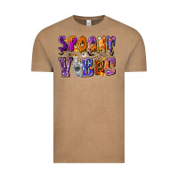 Vintage Coffee Spooky Vibes Vintage Tee - CowhideDigitalArt