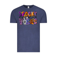 Vintage Denim Spooky Vibes Vintage Tee - CowhideDigitalArt