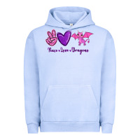 Pigment Grape Ice Peace Love Dragons Urban Hoodie - RanaPortraitStore