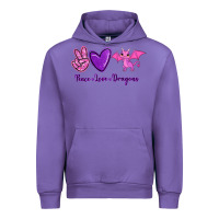 Tulip Peace Love Dragons Urban Hoodie - RanaPortraitStore
