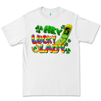 White Hey lucky lady flip phone Premium Tee - FaDigitalArtStudio