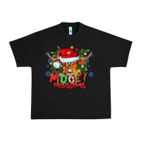 Black Mooey Christmas Urban Heavy Tee - CowhideDigitalArt
