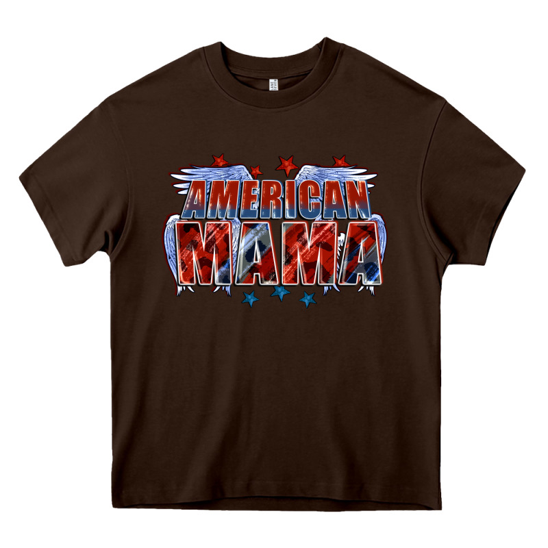 American Mama Mother's Day Heavy Core Tee by FaDigitalArtStudio | Teevron