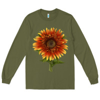 Army Green The  Sunflower Long Sleeve Tee - LillyAllenDesigns