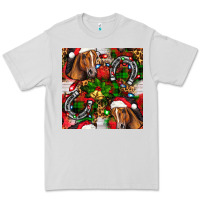 Dove Grey christmas horse leopard Premium Tee - FaDigitalArtStudio