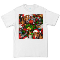 White christmas horse leopard Premium Tee - FaDigitalArtStudio