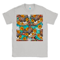 Moon Dust chicken with eggs and sunflowers seamles pattern Classic Tee - FaDigitalArtStudio