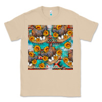 Mushroom chicken with eggs and sunflowers seamles pattern Classic Tee - FaDigitalArtStudio