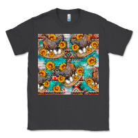 Smoke chicken with eggs and sunflowers seamles pattern Classic Tee - FaDigitalArtStudio