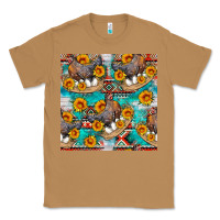 Toasted Coconut chicken with eggs and sunflowers seamles pattern Classic Tee - FaDigitalArtStudio